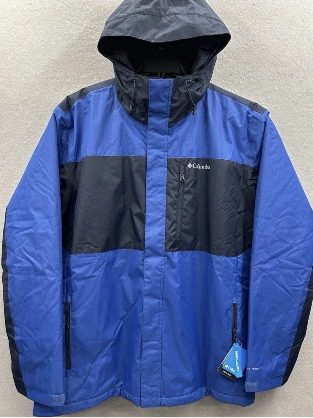 Men’s Columbia Tipton Peak III Insulated Winter Jacket Big/Tall-3X Blue Blk NWT